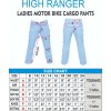 Women Motorbike Camouflage Cargo Jeans Pants Reinforced with DuPont™ Kevlar® fiber